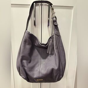 Coach Avery Gray Pebbled Leather Hobo Shoulder Bag Purse Handbag F23300